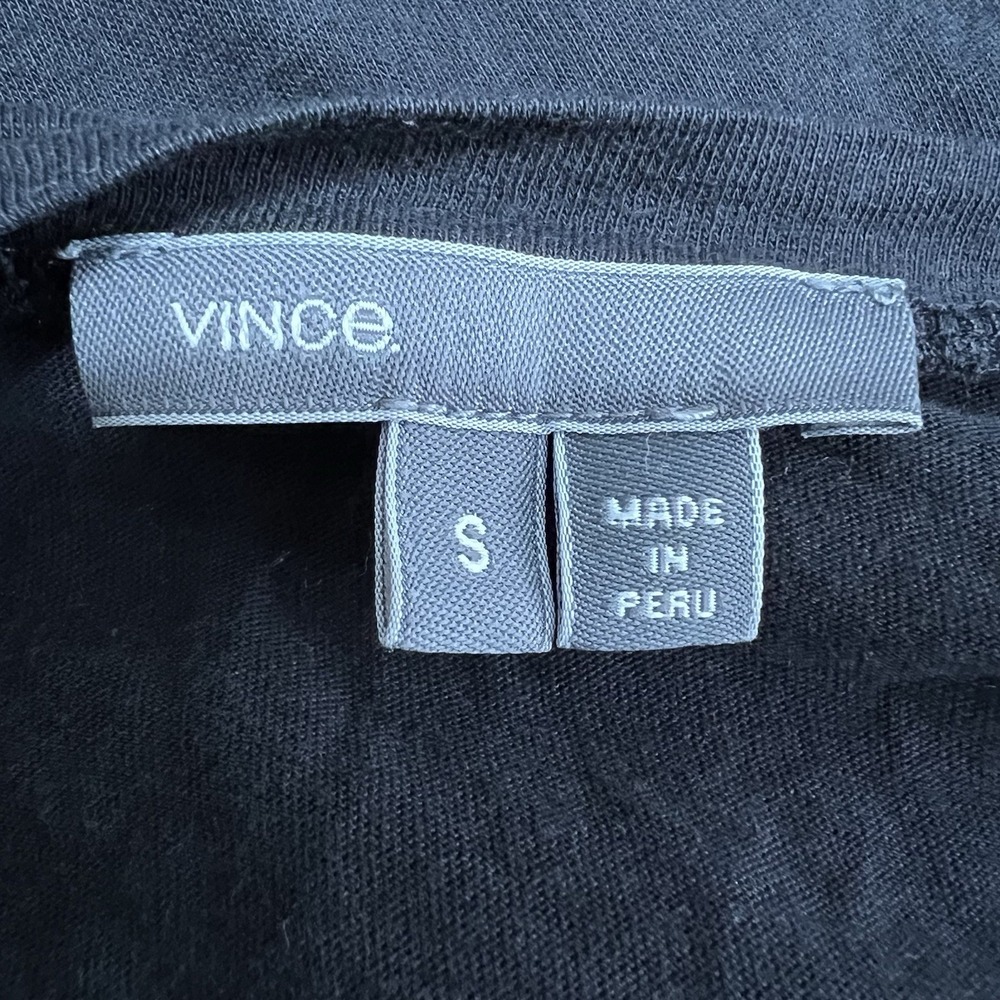 Vince Essential Basic Black Long Sleeve Crew Neck… - image 7